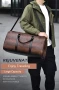 Large Capacity Retro Crocodile-Textured Travel Duffel Bag - Durable Unisex Vacation Luggage,  Versatile Gift for Men & Women
