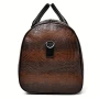 Large Capacity Retro Crocodile-Textured Travel Duffel Bag - Durable Unisex Vacation Luggage,  Versatile Gift for Men & Women