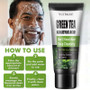 YUITIKUE Men's Facial Wash 60g - Green Tea & Salicylic Acid, Deep Cleansing, Oil Control, Tea Tree & Charcoal, For Men