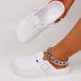 Spring Summer 2024 New Women's Flat Solid Color Closed Toe Anti-slip Quick Dry Garden Clogs Comfortable Shoes