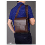 2024 Summer New Vintage Men Crossbody Bag Leather Shoulder Bag For Men Handbags Brown Black Business Messenger Bag Male Flap
