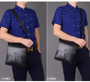 2024 Summer New Vintage Men Crossbody Bag Leather Shoulder Bag For Men Handbags Brown Black Business Messenger Bag Male Flap