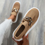 2025 Women Spring New Black Platform Flats Shoes Women Loafers Slip on Boat Shoes Metal Chain Designer Casual Mesh Oxfords