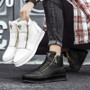 Men's High-top Boots Designer Zip Leather Sneakers White Platform Casual Shoes