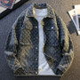 Jackets For Man Trendy Embroidered Denim Coat Man Coat Vintage Streetwear Spring Autumn Outerwear