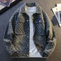 Jackets For Man Trendy Embroidered Denim Coat Man Coat Vintage Streetwear Spring Autumn Outerwear
