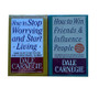 2 Books/set By Dale Carnegie How To Win Friends & Influence People And How to Stop Worrying And Start Living In English