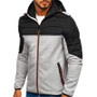 Men's Hoodies SpringAutumn Casual LongSleeve Zip Up Hoodie Men Sweatshirt Patchwork Hooded Sweatshirts Streetwear Hoody Cardigan