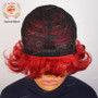Pixie Cut Wig Red Colored Full Machine Made Perruque Cheveux Humain Short Bob Wig Cheap Glueless No Lace Remy Hair Wig for Women