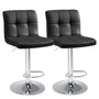Modern Square Cushion Bar Stool with Backrest PU and Fabric Material for Kitchen Home Bar Hotel Dining and Party Use