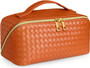 Large Capacity Fashionable Travel Makeup Bag for Women Portable Pouch with Zipper Closure Open Flat for Toiletry Case Organizer