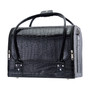 PU Leather Large Capacity Portable Makeup Travel Case Organizer Zipper Closure Luggage Cosmetic Trays Makeup Artist Suitcase