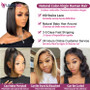10 12 14 16 Inch Frontal Wig SDD Raw Vietnamese Bone Straight Human Hair 5x5 13x4 Transparent Lace Front Short Bob Wigs Factory
