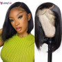 10 12 14 16 Inch Frontal Wig SDD Raw Vietnamese Bone Straight Human Hair 5x5 13x4 Transparent Lace Front Short Bob Wigs Factory
