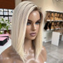 Ombre Blonde Lace Front Human Hair Wigs 100%Brazilian Virgin Hair Glueless Short Bob Wigs for Woman