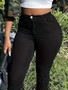 Women's Comfort Stretch Skinny Jeans Durable Denim Pencil Pants Belt Decoration Breathable Plain Dyed Everyday Waist