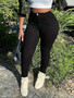 Women's Comfort Stretch Skinny Jeans Durable Denim Pencil Pants Belt Decoration Breathable Plain Dyed Everyday Waist