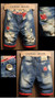 2025 Summer Ripped Denim Shorts Men's Loose Splicing Knee-length Casual Short Jeans Personality Streetwear Hip Hop Male Clothes