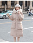 Winter Women Long Jacket Large Size Faux Fur Collar Hooded Parkas Cotton Down Coat Thickness Snow Warm Outwear