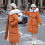 Winter Women Long Jacket Large Size Faux Fur Collar Hooded Parkas Cotton Down Coat Thickness Snow Warm Outwear