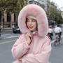 Winter Women Long Jacket Large Size Faux Fur Collar Hooded Parkas Cotton Down Coat Thickness Snow Warm Outwear