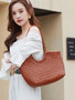 2026 Luxury Braided Leather Shoulder Bags  Real Cow Leather Weave Tote Bag Large Capacity Handbag Women Bag for Women