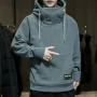 2026 Men's Thick Polar Fleece Sweatshirt Paired Couple Y2k Streetwear Autumn Winter Hood Sports Black Windproof Oversized Hoodie