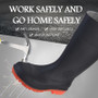 Waterproof Steel Toe Rain Shoes Working Construction Gumboots PVC Safety Wear-resistant Rain Boots for Men Women