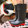 Waterproof Steel Toe Rain Shoes Working Construction Gumboots PVC Safety Wear-resistant Rain Boots for Men Women