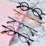 Borregls Acetate Alloy Glasses Frame Men 2025 New Brand Design Vintage Retro Small Round Eyeglasses Women Optical Eyewear 19215