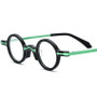 Borregls Acetate Alloy Glasses Frame Men 2025 New Brand Design Vintage Retro Small Round Eyeglasses Women Optical Eyewear 19215