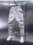 Men's Trendy Vintage Contrast Color Streetwear Sports Joggers Casual Pants Y2K High Street Splicing Sweatpants Pantalones Hombre