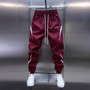 Men's Trendy Vintage Contrast Color Streetwear Sports Joggers Casual Pants Y2K High Street Splicing Sweatpants Pantalones Hombre