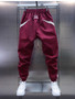 Men's Trendy Vintage Contrast Color Streetwear Sports Joggers Casual Pants Y2K High Street Splicing Sweatpants Pantalones Hombre