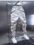 Men's Trendy Vintage Contrast Color Streetwear Sports Joggers Casual Pants Y2K High Street Splicing Sweatpants Pantalones Hombre