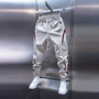 Men's Trendy Vintage Contrast Color Streetwear Sports Joggers Casual Pants Y2K High Street Splicing Sweatpants Pantalones Hombre