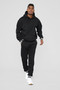 Mens Hoodie Set Loose Long Sleeve Pullover Pure Color Casual Pants Set 2-Piece Fashion Hoodie Men New