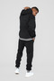 Mens Hoodie Set Loose Long Sleeve Pullover Pure Color Casual Pants Set 2-Piece Fashion Hoodie Men New