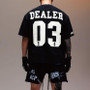 American Retro Street Round Neck Tshirts Summer Sports Loose Short Sleeved Jersey Mesh Quick Drying Breathable Oversized T-shirt