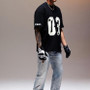 American Retro Street Round Neck Tshirts Summer Sports Loose Short Sleeved Jersey Mesh Quick Drying Breathable Oversized T-shirt