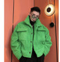 Hot Sale Ruffian Jacket Imitate Lamb Plush Plus Thick Spring Trendy Baseball Clothes Lovers Jacket Single-breasted Hipster Coat
