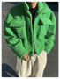 Hot Sale Ruffian Jacket Imitate Lamb Plush Plus Thick Spring Trendy Baseball Clothes Lovers Jacket Single-breasted Hipster Coat
