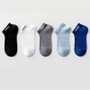 10 Pairs Men Summer Thin Mesh Ankle Socks Business Odor Proof Sweat Absorbing Breathable Fashionable Printed Casual Socks
