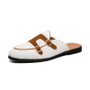 Men's Casual Mocassins Half Loafer Shoes Slippers for Men Flat Anti-Slippery Leisure Summer Fashion Mens Leather Loafers