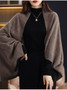 Wool Knitted Shawl Scarf Dual-purpose Autumn and Winter New Solid Color Loose Versatile Exterior Cloak Cardigan