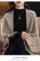 Wool Knitted Shawl Scarf Dual-purpose Autumn and Winter New Solid Color Loose Versatile Exterior Cloak Cardigan