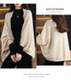 Wool Knitted Shawl Scarf Dual-purpose Autumn and Winter New Solid Color Loose Versatile Exterior Cloak Cardigan
