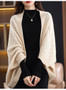 Wool Knitted Shawl Scarf Dual-purpose Autumn and Winter New Solid Color Loose Versatile Exterior Cloak Cardigan