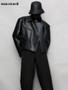 Mauroicardi Spring Autumn Oversized Cool Pu Leather Jacket Men Long Sleeve Stand Collar High Quality Luxury Designer Clothes