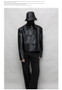 Mauroicardi Spring Autumn Oversized Cool Pu Leather Jacket Men Long Sleeve Stand Collar High Quality Luxury Designer Clothes